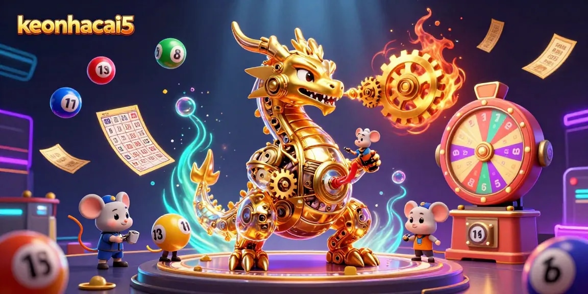 Engage with keonhacai5 as the golden dragon and mouse engineer create a vibrant casino scene.