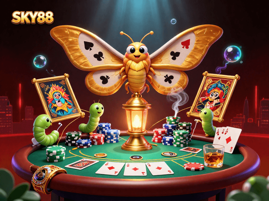 Experience thrilling action at SKY88 with 3D characters showcasing vibrant casino scenes.