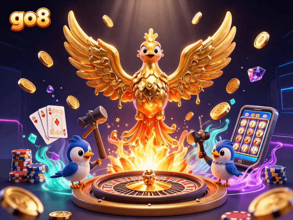 Experience the thrill of gaming at go8 with dynamic phoenix and casino elements.