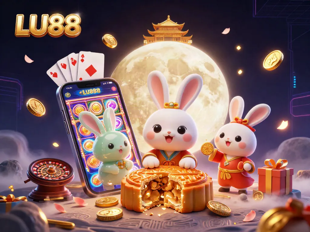 Spin and win with LU88's captivating poker chips and vibrant gaming elements.