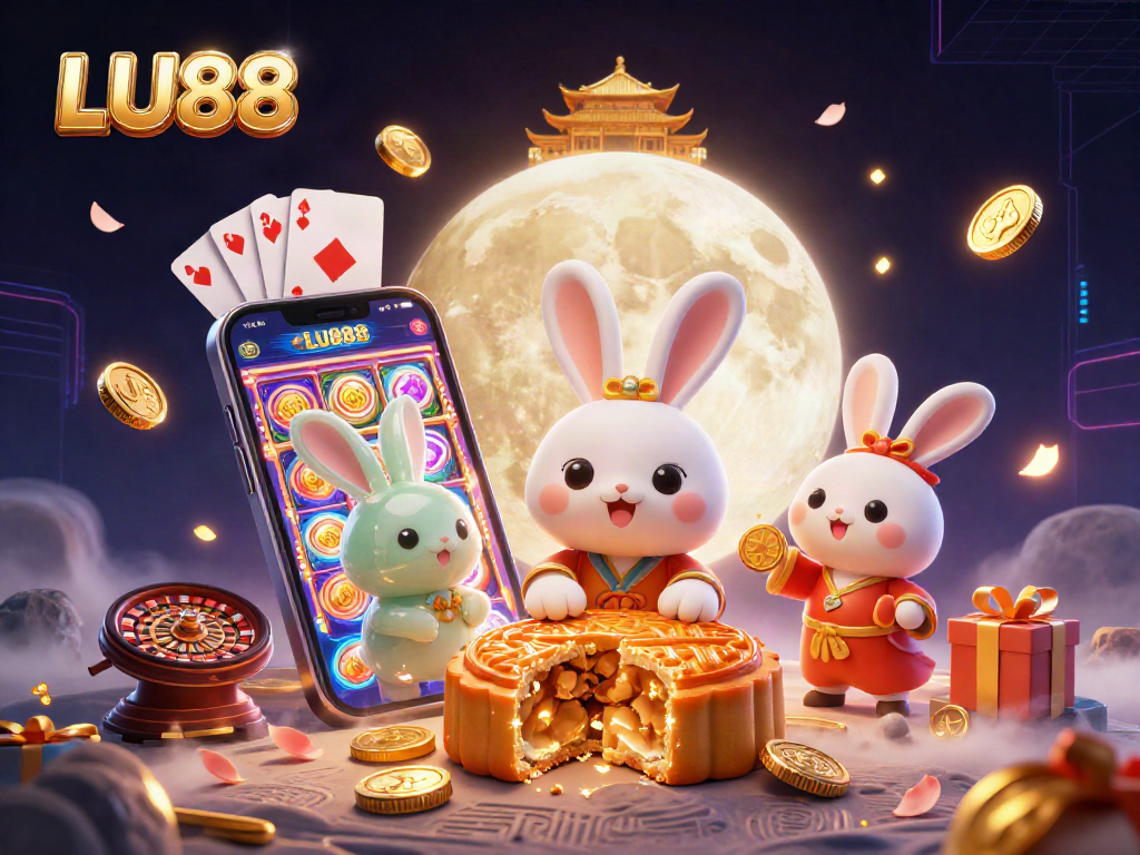 Spin and win with LU88's captivating poker chips and vibrant gaming elements.