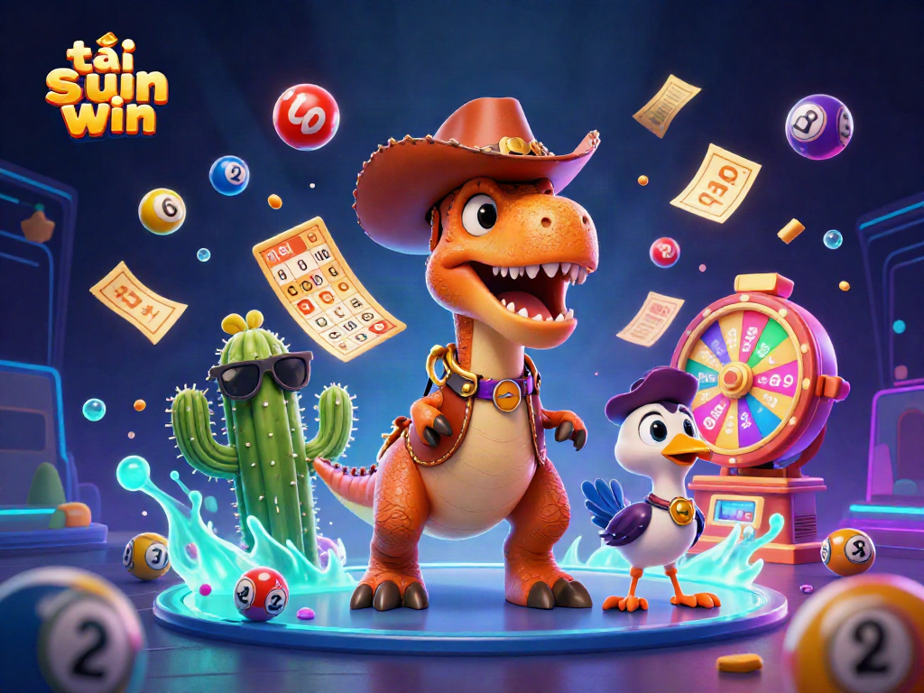 Engage in fun gaming activities with tải sun win, featuring vibrant casino themes and colorful lottery elements.