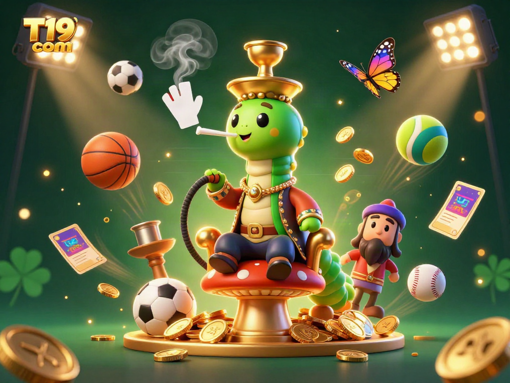Experience the thrill of T19 com with an engaging 3D casino scene filled with vibrant action and excitement.