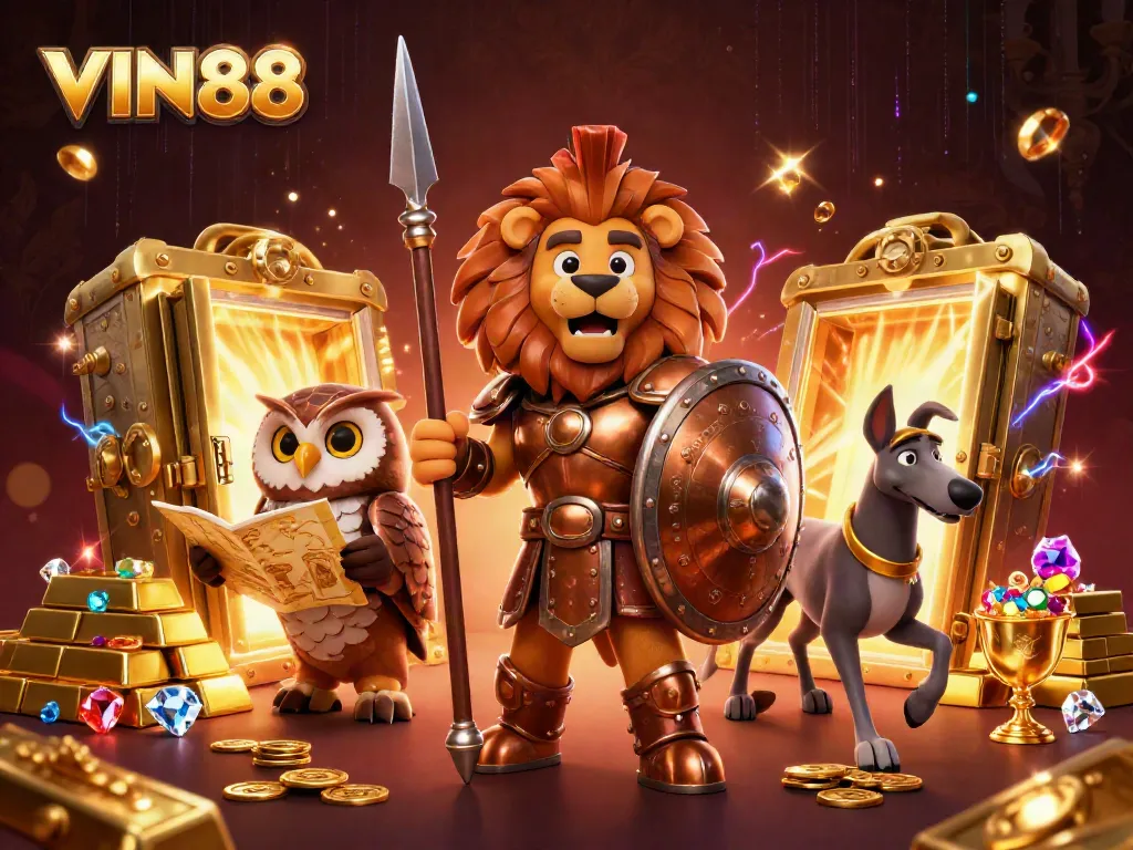 Experience thrilling gameplay at VIN88 with engaging characters and a rich casino atmosphere.