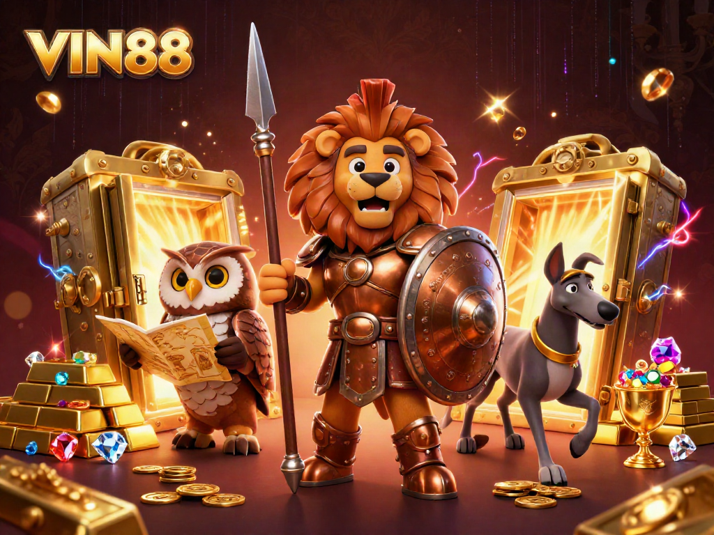 Experience thrilling gameplay at VIN88 with engaging characters and a rich casino atmosphere.