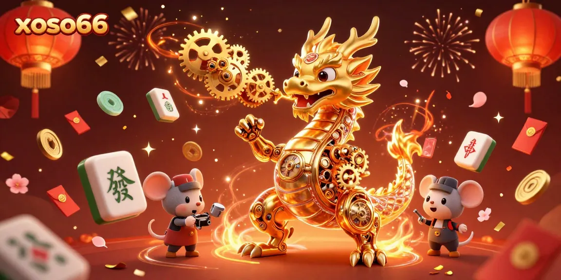 Experience excitement at xoso66 with a vibrant dragon and casino elements in a dynamic digital illustration.
