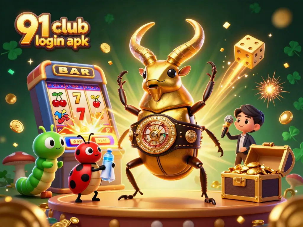 Engage with the exciting 91 club login apk scene featuring animated characters and dynamic casino elements.