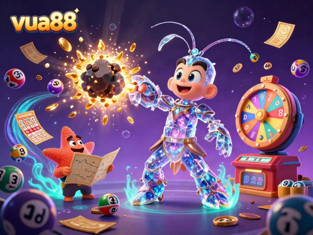 Experience thrilling gameplay with vua88's vibrant casino illustrations, featuring stunning characters and dynamic elements.
