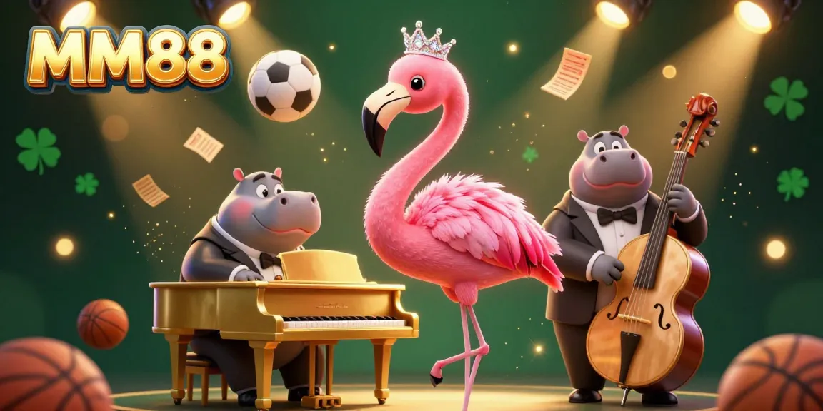 Engage in vibrant action with MM88's dynamic casino scene featuring a flamboyant singer and cool bassist.