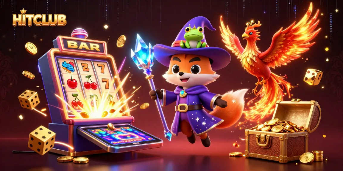 Engage with HITCLUB's exhilarating slot adventures featuring magical characters and dynamic casino elements.