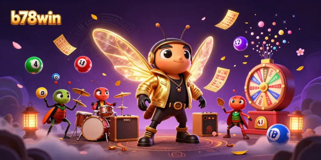 Experience thrilling gameplay with b78win's vibrant lottery scene full of excitement and colorful elements.