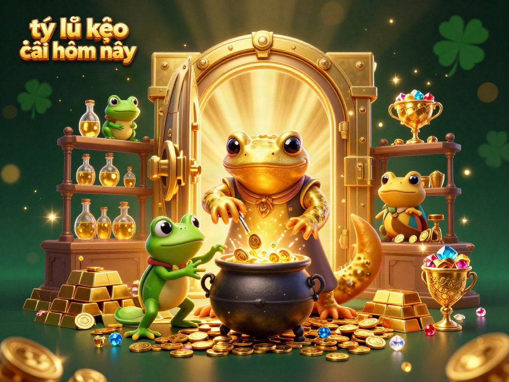 See the vibrant scene depicting tỷ lệ kèo nhà cái hôm nay with a golden salamander alchemist transmuting metals into gold coins.