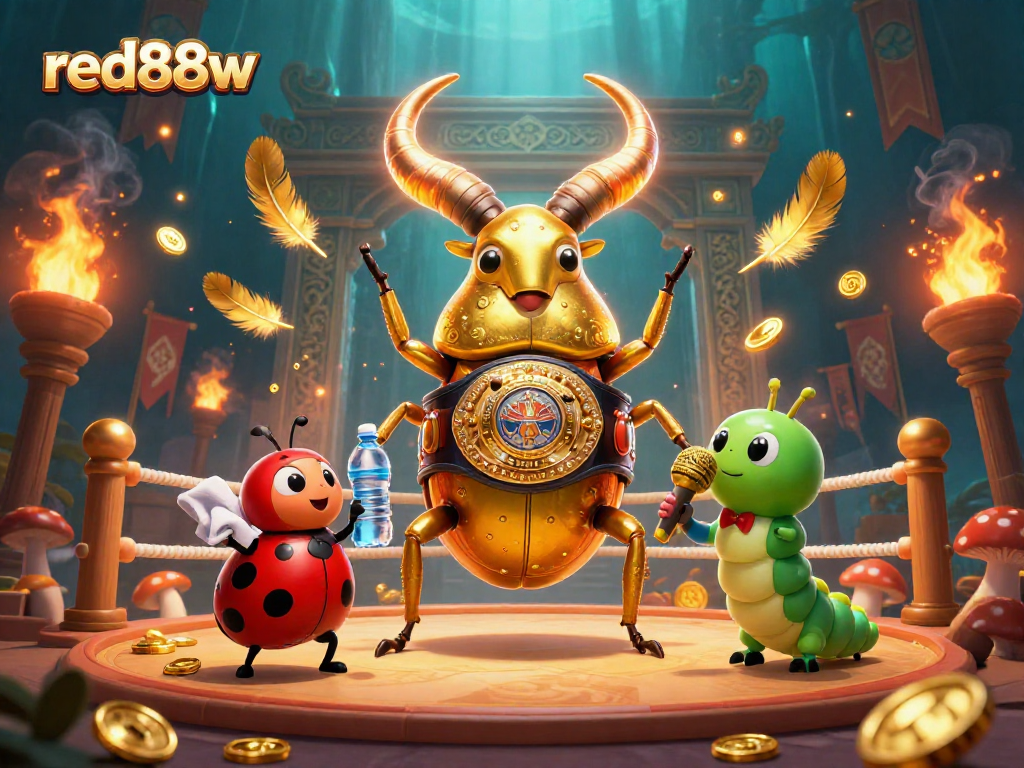 Engage in thrilling action with red88w as the golden beetle battles in the dynamic casino arena.